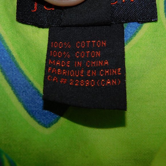 Jantzen Mens M oversized Green Blue Floral Hawaiian Shirt Short Sleeve - Picture 3 of 11